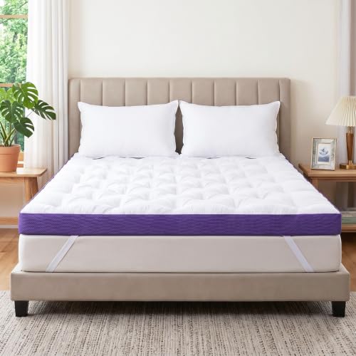 5-Inch Memory Foam Mattress Topper Queen Size - Firm & Breathable