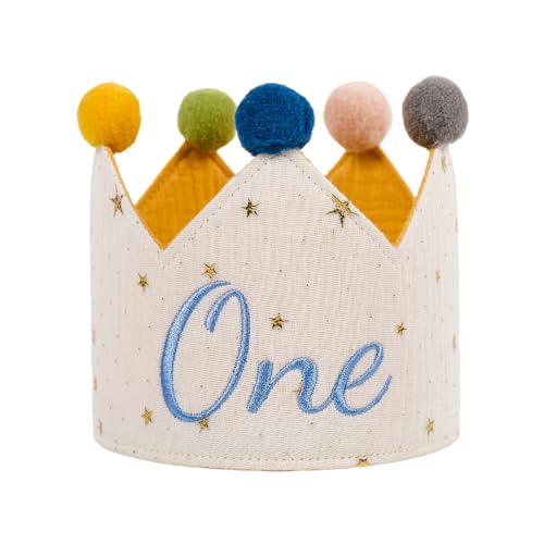 Personalized 1st Birthday Crown Headband for Baby Boy & Girl