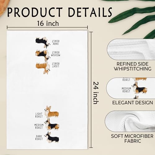 Gnmduw Corgi Hand Towels for Bathroom & Kitchen - Funny Corgi Lover Gift, 16x24 Inch