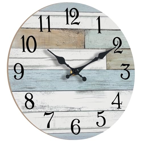 8-Inch Silent Wall Clock - Nautical Non-Ticking Analog Clock for Home