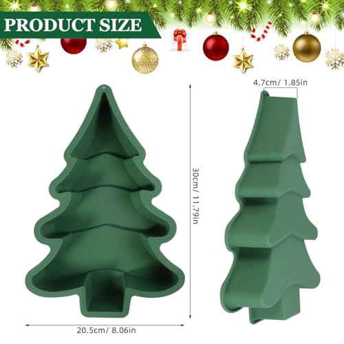 Operitacx Christmas Tree Cake Mold – Non-Stick Silicone Pan for Holiday Baking