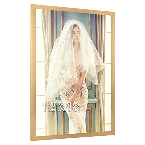 12x18 Gold Ornate Picture Frame - Wall Hanging Poster & Photo Frame