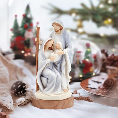 Christmas Nativity Set Figures - Holy Family Scene, Indoor 10" Decor