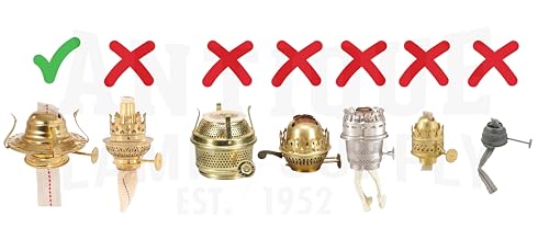 Antique Brass Oil Lamp Adapter for Regular Mouth Mason Jars
