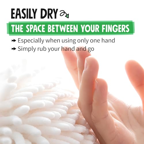 Fuzzy Ball Hand Towel Set - Absorbent Decorative Bathroom Towels (2 Pack)