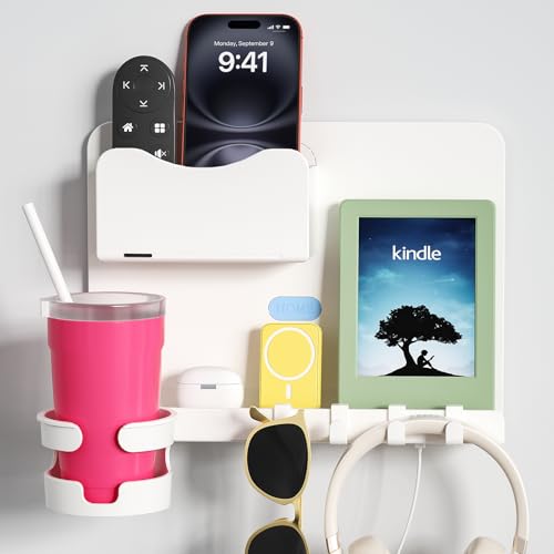 Adhesive Bedside Floating Shelf - Stick-On Wall Storage Organizer