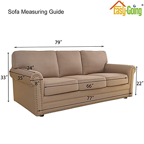 Easy-Going Stretch Sofa Slipcover, Dark Gray Washable Couch Cover