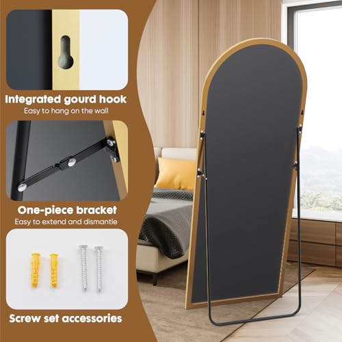 Arched Full Length Floor Mirror, 64x21 Inch Large Standing Mirror