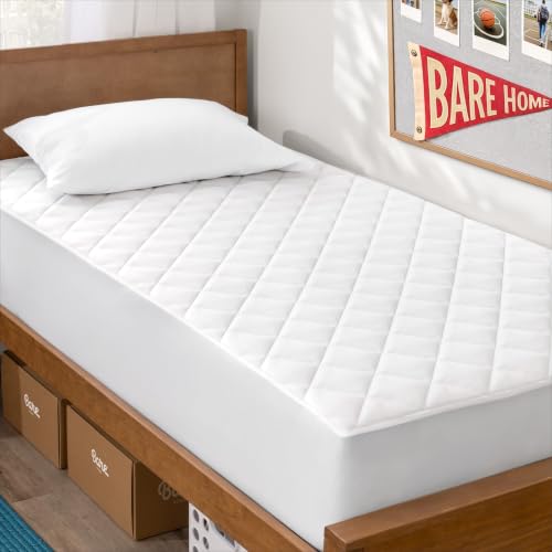 Bare Home Twin XL Quilted Fitted Mattress Pad - Deep Pocket Cover