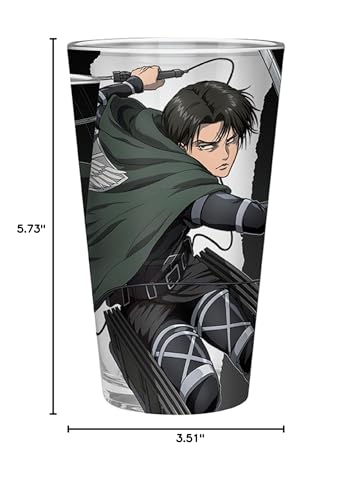 Attack on Titan Levi XXL Glass - 400ml Anime Drinking Glass
