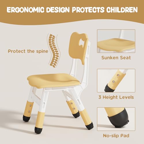 Adjustable Toddler Table and Chair Set - 31.5" x 23.6" Kids Activity Desk