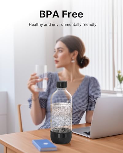 PinPure 2-Pack 1L Reusable BPA-Free Carbonated Water Bottles for Soda Makers