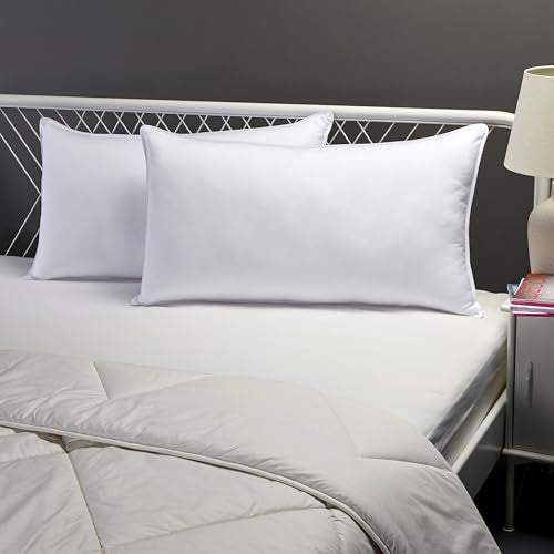 Down-Alternative King Bed Pillows for Stomach & Back Sleepers (2-Pack)