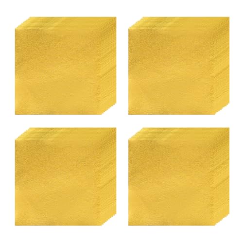 uxcell Gold 6 x 6 Inch Aluminum Foil Candy Wrappers 100pcs for Chocolate & Dessert Packaging