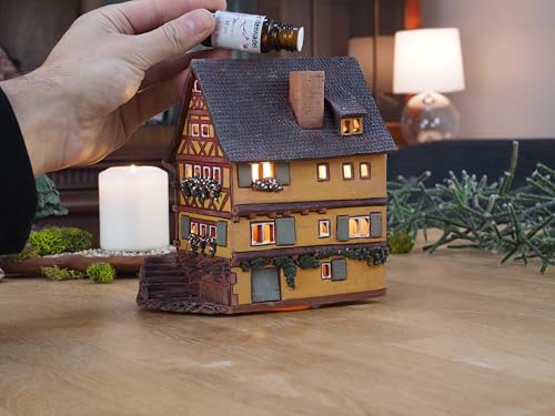 Ceramic Tealight Candle Holder Handcrafted Home Decor Collectible Miniature Lamp
