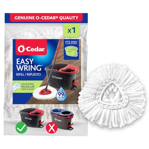 Microfiber Spin Mop Replacement Head - Machine Washable Cleaning Refill