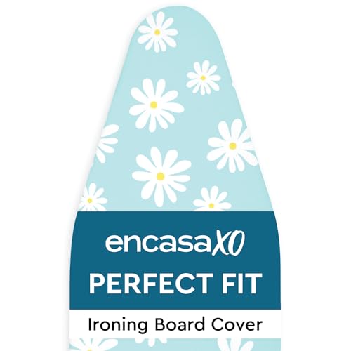 Encasa XO Ironing Board Cover and Pad 54x15 Daisy Blue Thick Felt