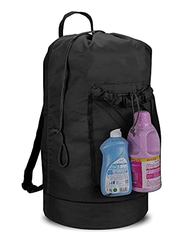 Dalykate Backpack Laundry Bag with Shoulder Straps and Mesh Pocket