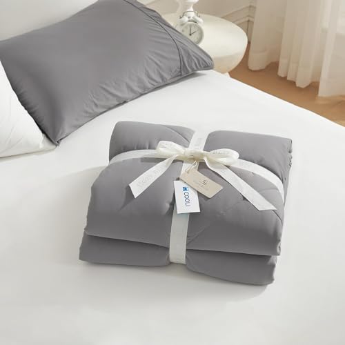 Cooling Comforter for Hot Sleepers - Breathable Lightweight Summer Bedding