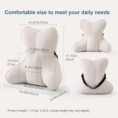 Ergonomic Lumbar Support Pillow for Back Pain Relief - Multi-Functional Cushion for Sofa, Car, and Office