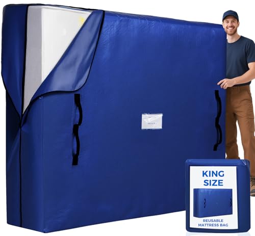 Heavy Duty Mattress Storage Bag with Handles - King Size, Waterproof