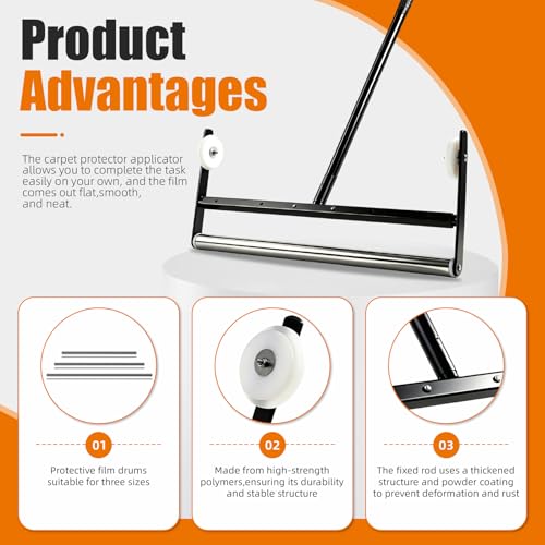 Adjustable Carpet Protection Film Applicator for 27", 36", 48" Rolls