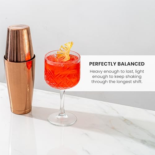 Stainless Steel Boston Cocktail Shaker Set 18 Oz Weighted & Unweighted Bar Tool