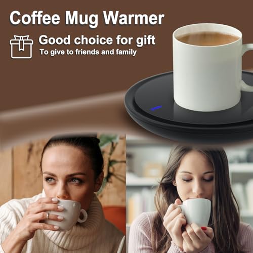 Heness Classic Black Candle & Coffee Warmer with Auto Shut Off - Desk Accessory