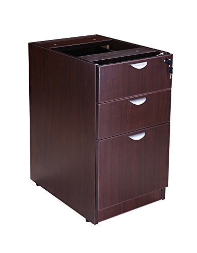 71-Inch Executive U-Shape Desk with Hutch and File Storage - Mocha Wood