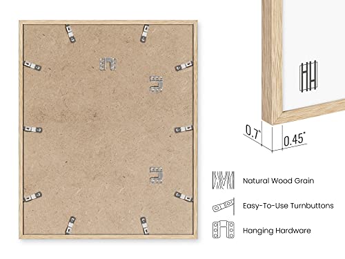 16x20 Beige Oak Wood Picture Frame - Modern Poster & Photo Wall Display