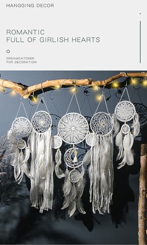 5-Pack Bohemian Dreamcatcher Set Handmade Boho Wall Decor for Bedroom