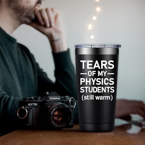 Tears Physics Black 20oz Stainless Steel Tumbler - Teacher Appreciation Gift