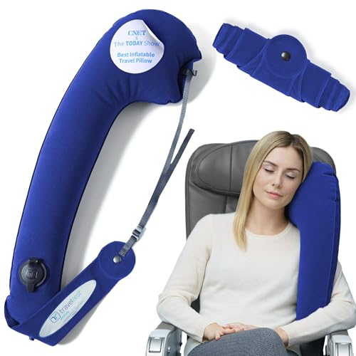 Ultimate Inflatable Travel Pillow for Neck & Body Support - Blue
