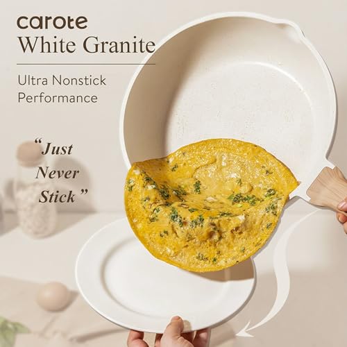 21-Piece Nonstick Cookware Set, Granite Pots and Pans for Induction