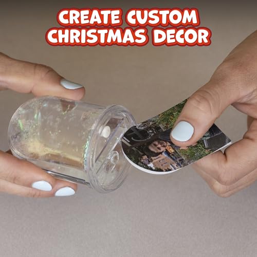 DIY Christmas Snow Globe Craft Kit for Kids - Set of 4 Customizable Globes