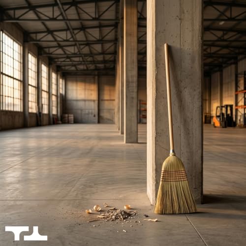 Heavy Duty Handmade Corn Broom with Wood Handle - 56" Indoor Outdoor