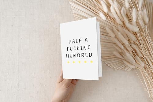Funny 50th Birthday Card - Sarcastic Gift for Him or Her