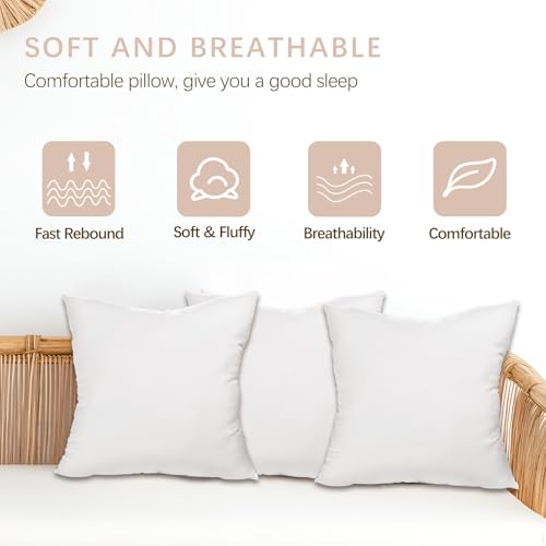 12x20 Throw Pillow Inserts Set of 2 - 100% Cotton Cover Pillow Forms