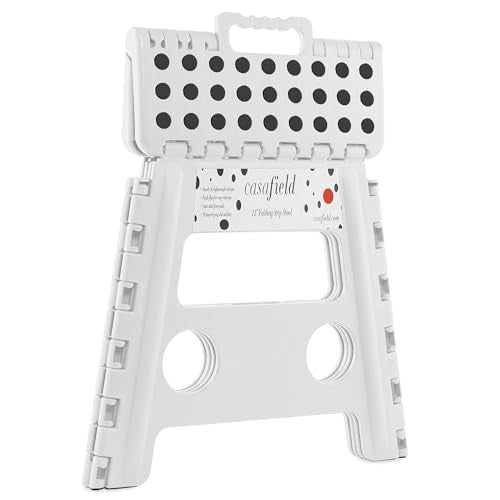 13-Inch Folding Step Stool with Handle, Heavy-Duty Portable Stool (Set of 2)