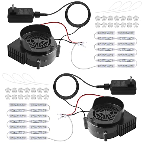 Lorvain 2PCS 2.5A Inflatable Air Blower Replacement Kit with 14-LED Light String