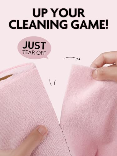 Reusable Microfiber Kitchen Towels - 40 Count Tear-Away Dish Cleaning Cloths
