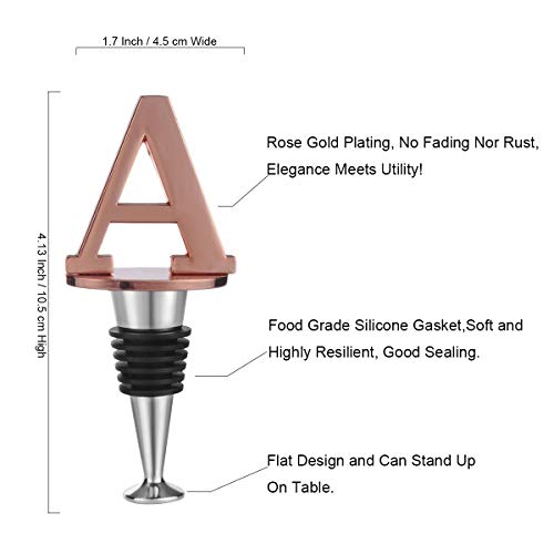 Miicol Rose Gold Wine Bottle Stopper - Elegant Champagne & Wine Sealer