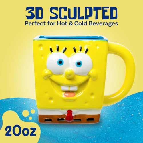Silver Buffalo SpongeBob SquarePants 3D Sculpted Mug 20oz - Official Licensed Collectible