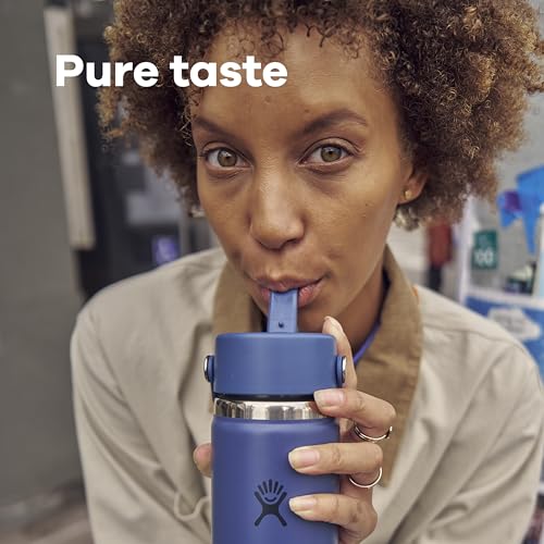 Insulated Stainless Steel Water Bottle with Straw Lid 64 Oz Black