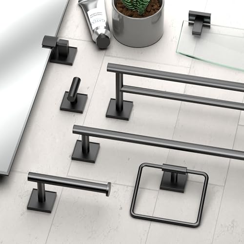 Gatco 5611MX Mode Towel Bar, 18 Inch, Matte Black