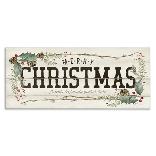 Merry Christmas Canvas Wall Art - Holiday Family & Friends Decor