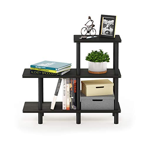 3-Tier Open Cube Ladder Shelf, Modern Storage Bookcase for Home Office