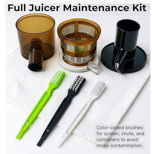 3-Piece Juicer Cleaning Brush Set for Masticating Juicers