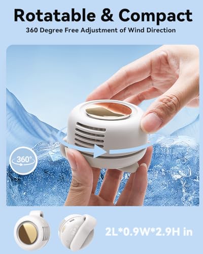 Portable Bladeless Waist Clip Fan 3-Speed Quiet Personal Fan