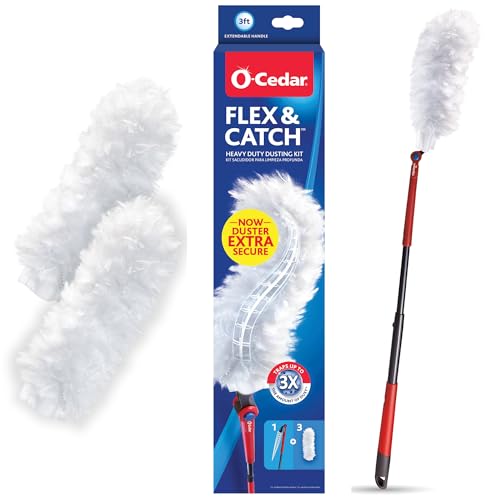 Heavy Duty Extendable Duster Kit with 3 Disposable Refills - 3 Ft Handle